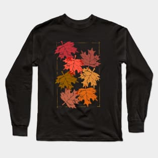 Fall Leaves in Fall Colors Long Sleeve T-Shirt